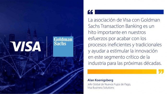 Visa y Goldman Sachs se asocian para modernizar el movimiento global de dinero Visa y Goldman Sachs se asocian para modernizar el movimiento global de dinero