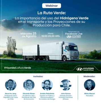 Conversatorio sobre la importancia del uso del hidrógeno verde en el transporte y las proyecciones de su producción para Chile
