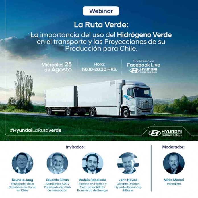 Conversatorio sobre la importancia del uso del hidrógeno verde en el transporte y las proyecciones de su producción para Chile