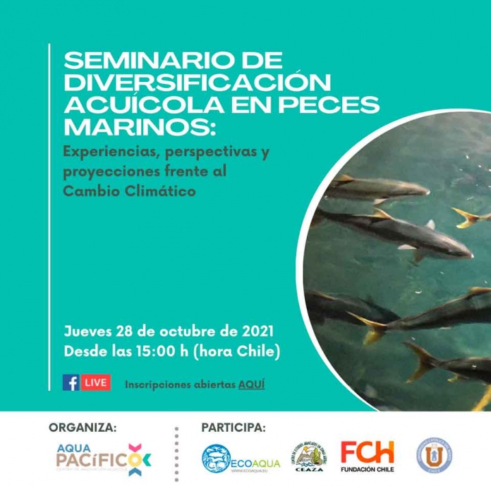 En seminario de diversificación en peces marinos abordarán experiencias y proyecciones en contexto de cambio Climático