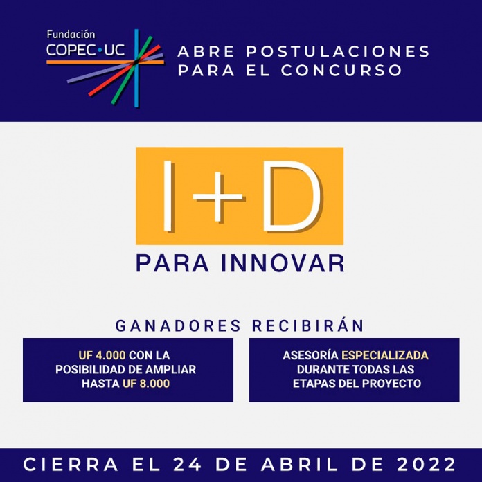 Fundación Copec-UC abre las postulaciones para Concurso I+D para innovar 2022