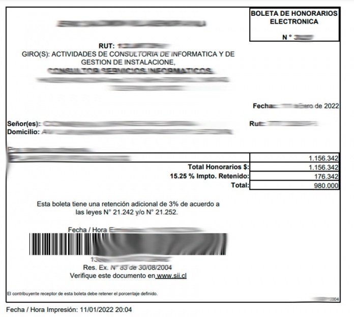 Formula para calcular el 15.25% por la retención adicional del 3% en la devolución del Préstamo Solidario