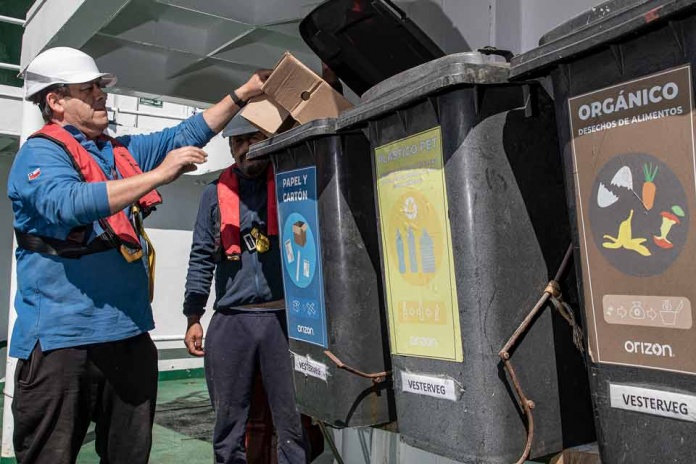 Orizon avanza en Economía circular y recibe Sello Azul por recuperar más del 40% de los residuos generados en sus embarcaciones
