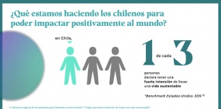 Uno de cada tres chilenos declara intenciones de llevar una vida sustentable