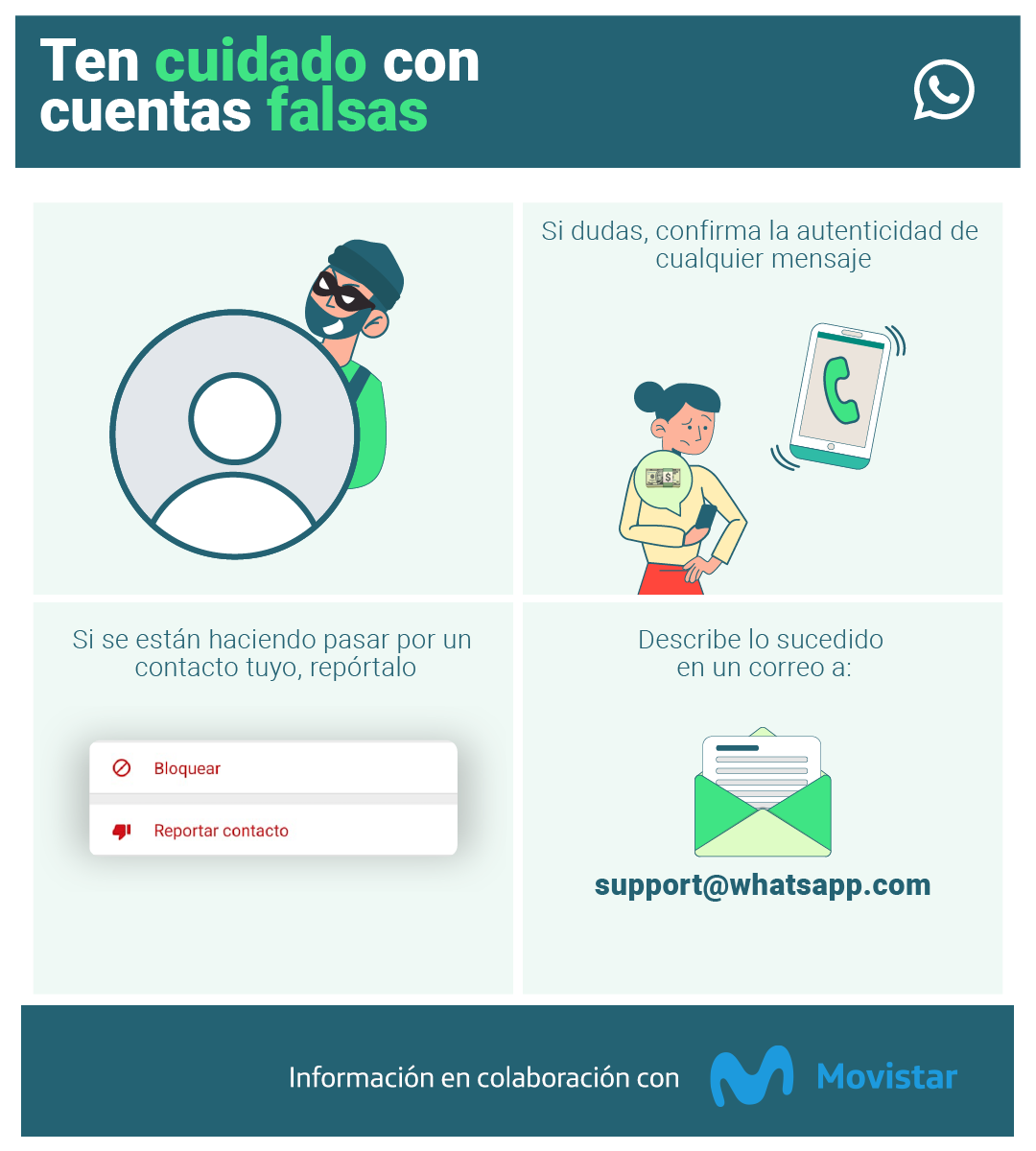 Consejos para prevenir estafas digitales: WhatsApp y Movistar Chile lanzan campaña de seguridad