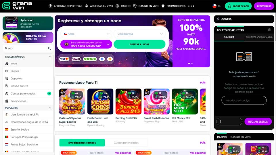 Granawin: programa VIP desde el primer depósito