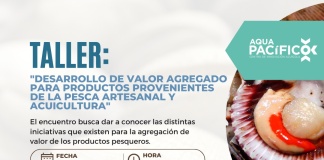 Centro AquaPacífico Invitan a taller sobre el desarrollo de valor agregado en productos de la pesca artesanal y acuicultura