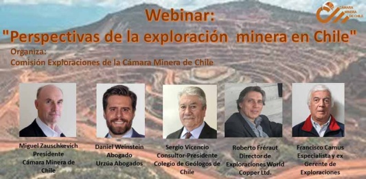 La Cámara Minera de Chile invita a webinar: "Perspectivas de la Exploración Minera en Chile"