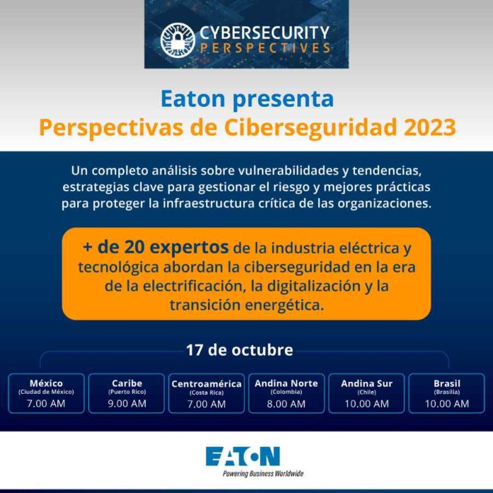 Eaton organiza seminario “Perspectivas de Ciberseguridad 2023” Eaton organiza seminario “Perspectivas de Ciberseguridad 2023” y convoca a clientes de Chile y el mundo