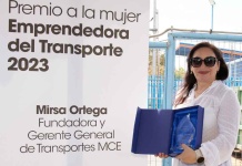Empresaria de Los Andes es reconocida con premio a la Emprendedora del Transporte 2023