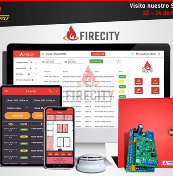 Monitoreo de sistemas de protección contra incendios con FIRECITY en SEGURITEC PERU 2024