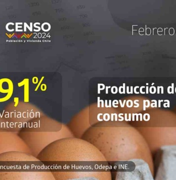 Producción de huevos de consumo presentó un crecimiento interanual de 9,1% en febrero de 2024