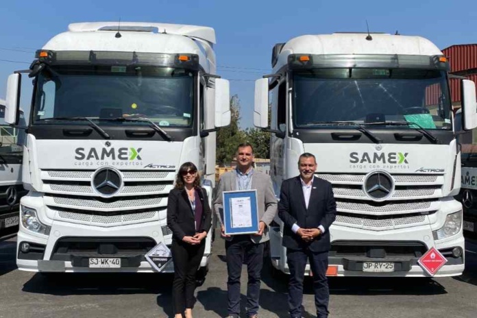 Samex se certifica en la norma ISO 9001-2015 para el transporte de sustancias peligrosas en carga compartida