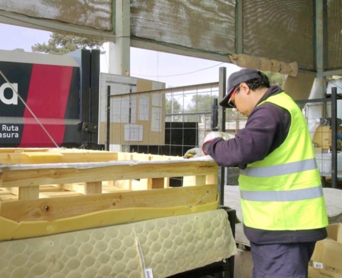 Reciclaje de colchones en la industria minera