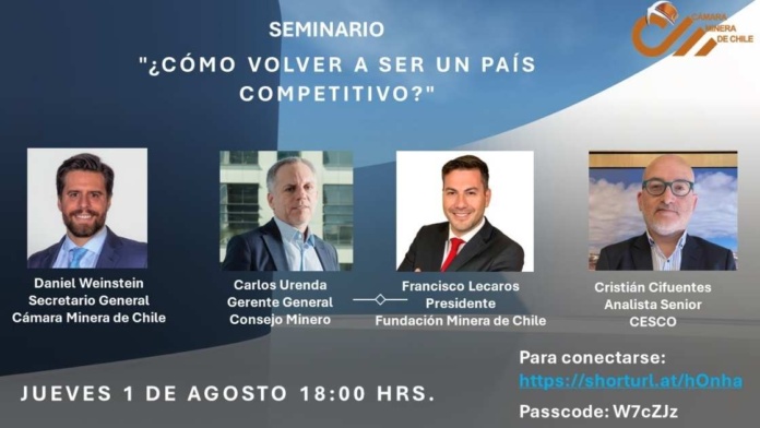 La Cámara Minera de Chile invita a Seminario: 