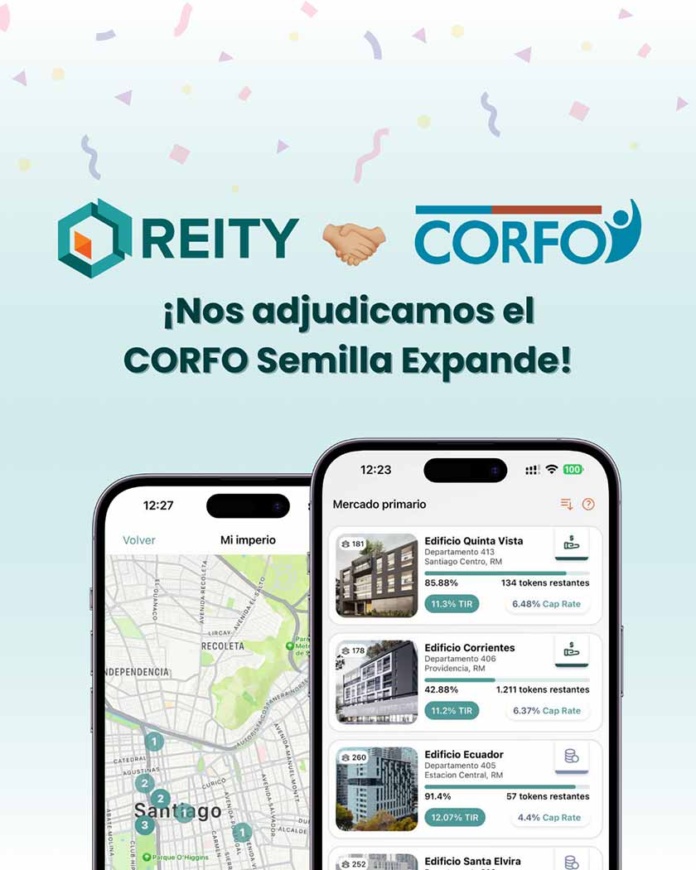 Reity, Primera Fintech de Inversión Inmobiliaria Basada en Tokens Obtuvo Corfo Semilla Expande