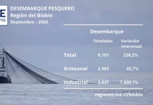 Desembarque pesquero de la Región del Biobío totalizó 6.101 toneladas en septiembre