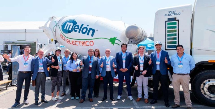 Melón presenta el primer camión mixer eléctrico de Chile