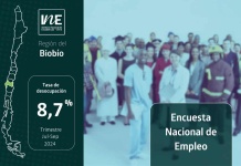Tasa de desocupación de la Región del Biobío fue 8,7% en el trimestre julio-septiembre de 2024