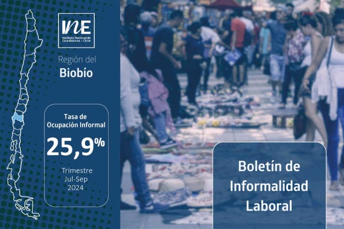 Tasa de ocupación informal en la Región del Biobío llegó a 25,9% en el trimestre julio-septiembre de 2024