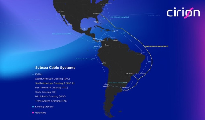 Cirion Technologies anuncia nueva ruta de cable submarino, SAC-2