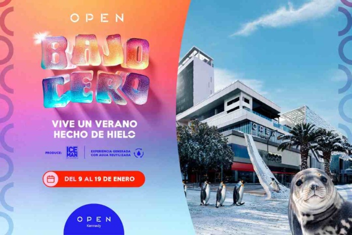 Figuras de animales del sur de Chile esculpidos en hielo y una estructura de 10 grados bajo cero llegan a Open Kennedy