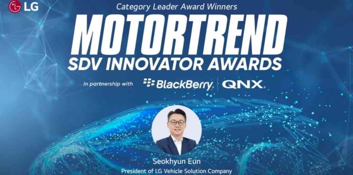 el presidente de LG Vehicle Solution Company gana el premio Motortrend SDV Innovator 2025