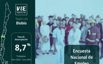 Tasa de desocupación de la Región del Biobío fue 8,7% en el trimestre noviembre de 2024-enero de 2025