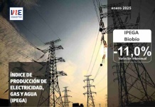 INE Biobío publica cifras del Índice de producción de electricidad, gas y agua (IPEGA) correspondiente a enero de 2025