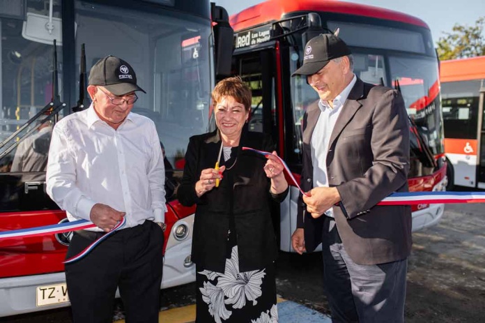 Inician operaciones de los primeros buses eléctricos para el transporte urbano en Puerto Montt