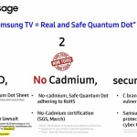  Tecnología de pantalla de puntos cuánticos de Samsung ha sido verificada como libre de cadmio y recibe la certificación SGS