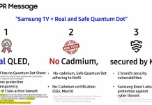  Tecnología de pantalla de puntos cuánticos de Samsung ha sido verificada como libre de cadmio y recibe la certificación SGS