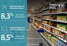 ndices Nominales de Remuneraciones y de Costos Laborales registraron aumentos interanuales de 8,3% y 8,5% en enero de 2025