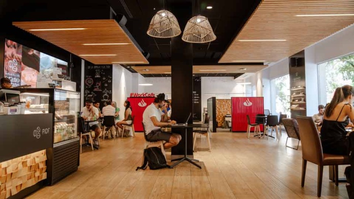 Clientes Santander podrán disfrutar de sus beneficios en todos los Work/Café del mundo