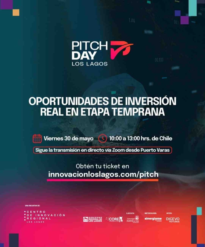 Pitch Day Los Lagos 2025 reunirá a inversionistas y startups que están transformando industrias clave desde el sur de Chile