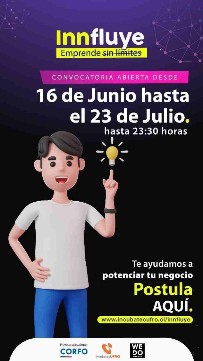 Comienza la segunda generación del Programa Innfluye para emprendedores de O’Higgins