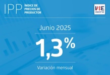 Índice de Precios de Productor (IPP) Industrias registró un aumento de 1,3% en junio de 2025, IPP junio 2025