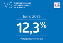 Índice de Ventas de Otras Actividades de Servicios aumentó 12,3% interanualmente en junio de 2025