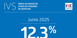 Índice de Ventas de Otras Actividades de Servicios aumentó 12,3% interanualmente en junio de 2025