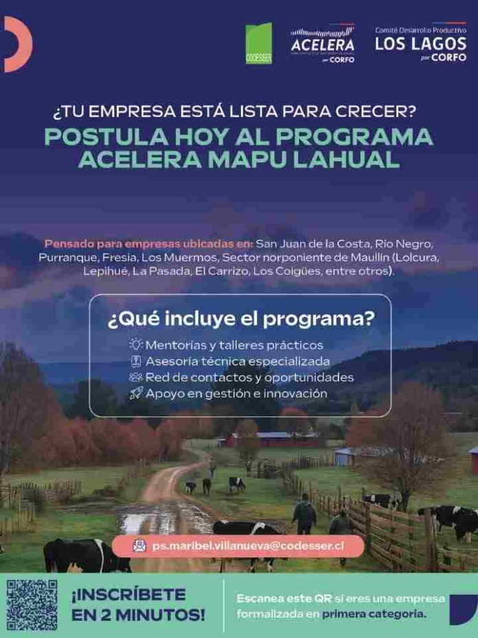 Programa Acelera Mapu Lahual  de Corfo inició recorrido por comunas enfocadas del territorio