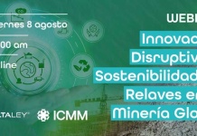 Alta Ley e ICMM organizan webinar internacional sobre innovación disruptiva y sostenibilidad de relaves en la minería