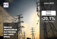 INE Biobío publica cifras del Índice de producción de electricidad, gas y agua (IPEGA) correspondiente a junio de 2025