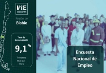Tasa de desocupación de la Región del Biobío fue 9,1% en el trimestre mayo-julio de 2025