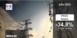 INE Biobío publica cifras del Índice de producción de electricidad, gas y agua (IPEGA) correspondiente a julio de 2025