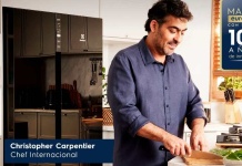 Electrolux presenta nuevas categorías de producto de la mano del reconocido chef Chris Carpentier