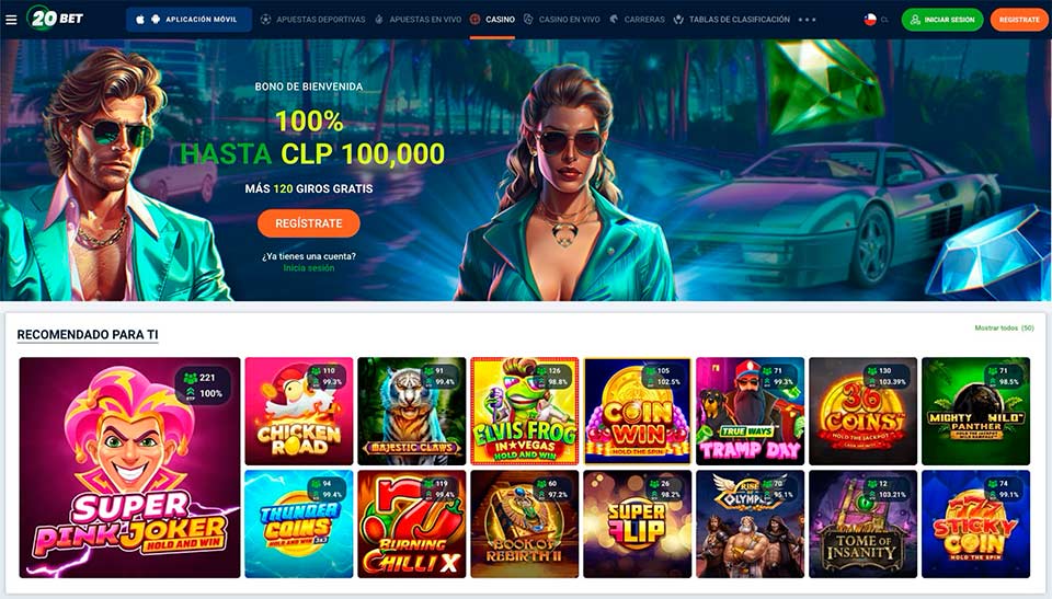 Mejores casinos online Chile 2025. 20bet Casino - ofertas permanentes desde el momento del registro. 