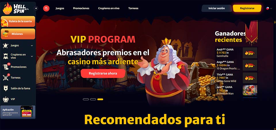 Mejores casinos online Chile 2025. Hell Spin - Torneos y desafíos con premios por competir