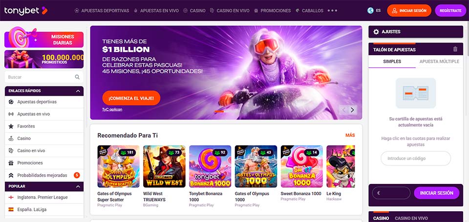 Mejores casinos online Chile 2025. TonyBet - Tragaperras online con características innovadoras