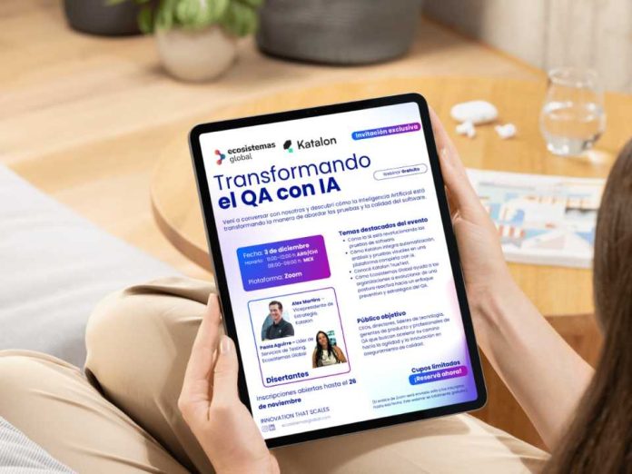 Ecosistemas Global y Katalon convocan a un webinar para analizar el impacto de la IA en los indicadores de la calidad de software Ecosistemas Global y Katalon convocan a un webinar para analizar el impacto de la IA en los indicadores de la calidad de software