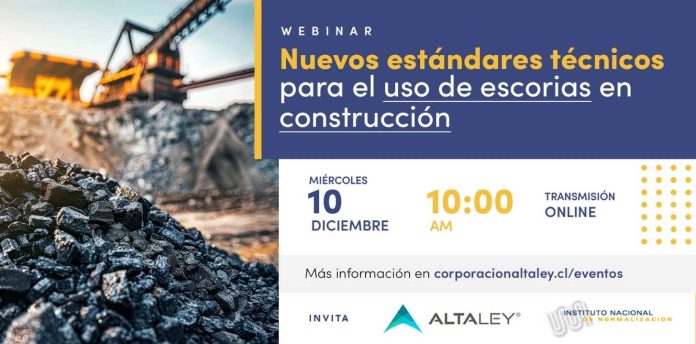 Webinar abordará los nuevos estándares técnicos para el uso de escorias en construcción